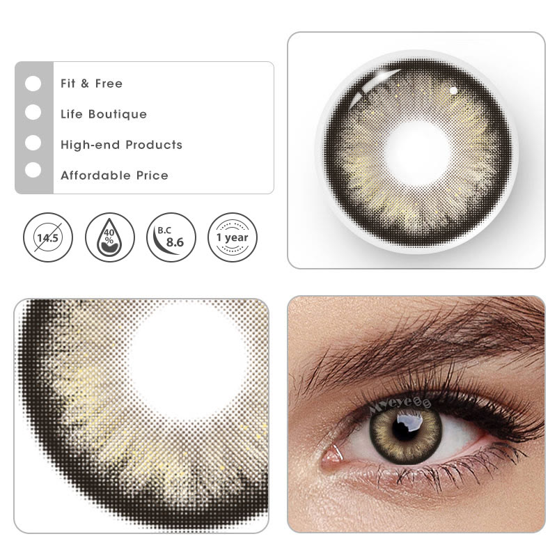 MYEYEBB Pearlescent Brown Prescription Farbige Kontaktlinsen mit Sehstärke - image 6