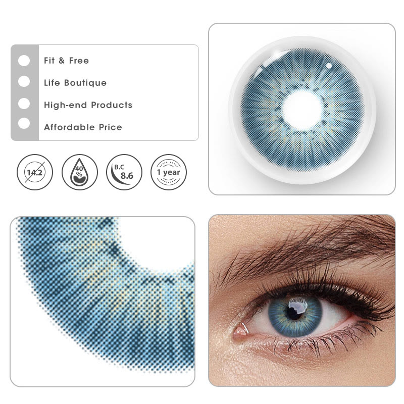 MYEYEBB New York III Blue Prescription Colored Contact Lenses - image 10