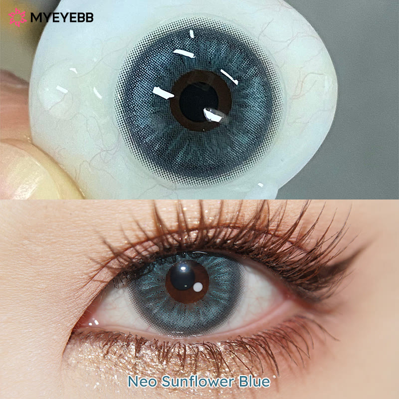 MYEYEBB Neo Sunflower Blue Prescription Farbkontaktlinsen - image 3