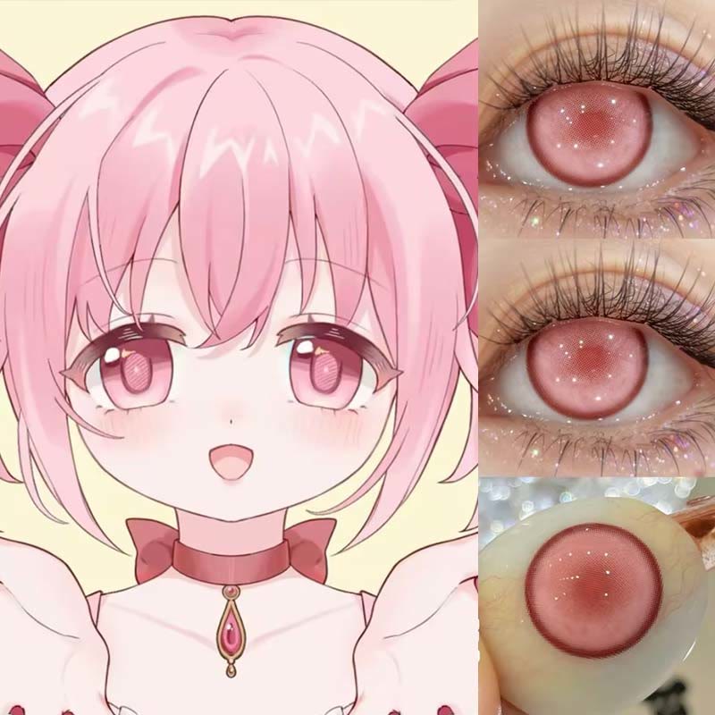 MYEYEBB Kaname Madoka Pink Rezeptkontaktlinsen für Cosplay - image 2