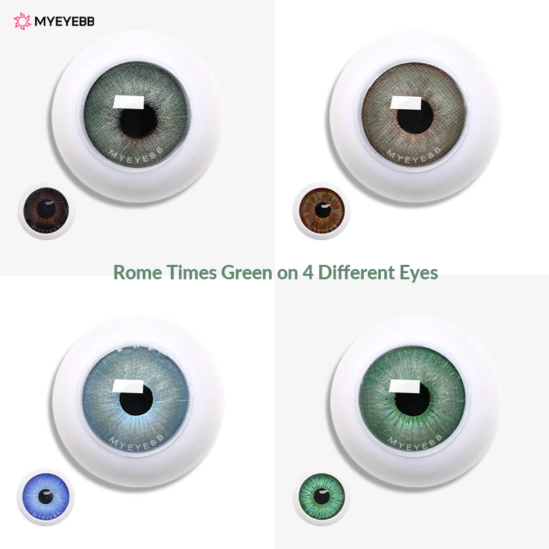 MYEYEBB Rome Times Grün gefärbte Kontaktlinsen mit Sehstärke - image 9