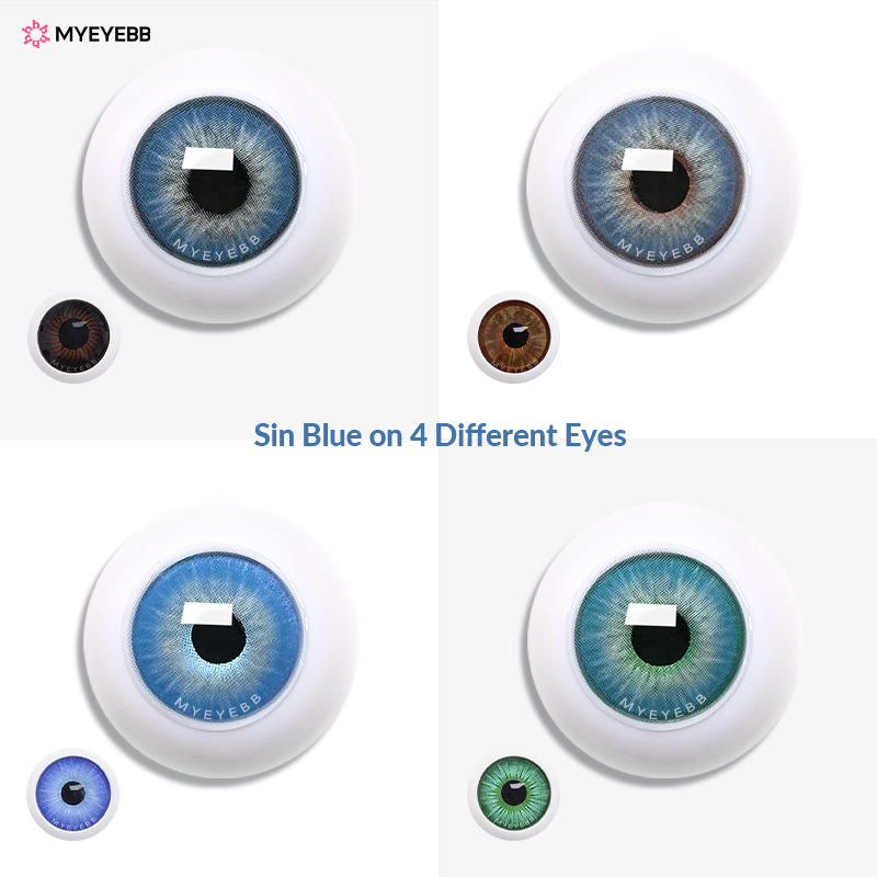 MYEYEBB Sin Blue Prescription Coloured Contact Lenses - image 8