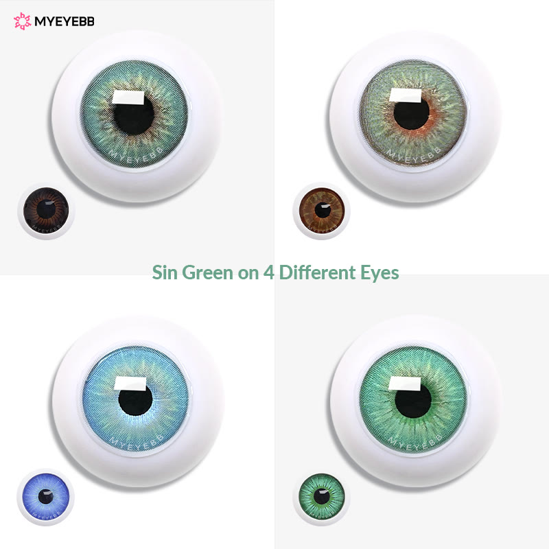 MYEYEBB Sin Green Prescription Farbige Kontaktlinsen mit Sehstärke - image 11