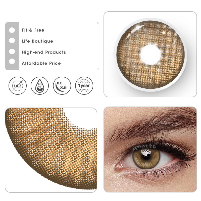 MYEYEBB Mintbraune farbige Kontaktlinsen mit Sehstärke - image 4