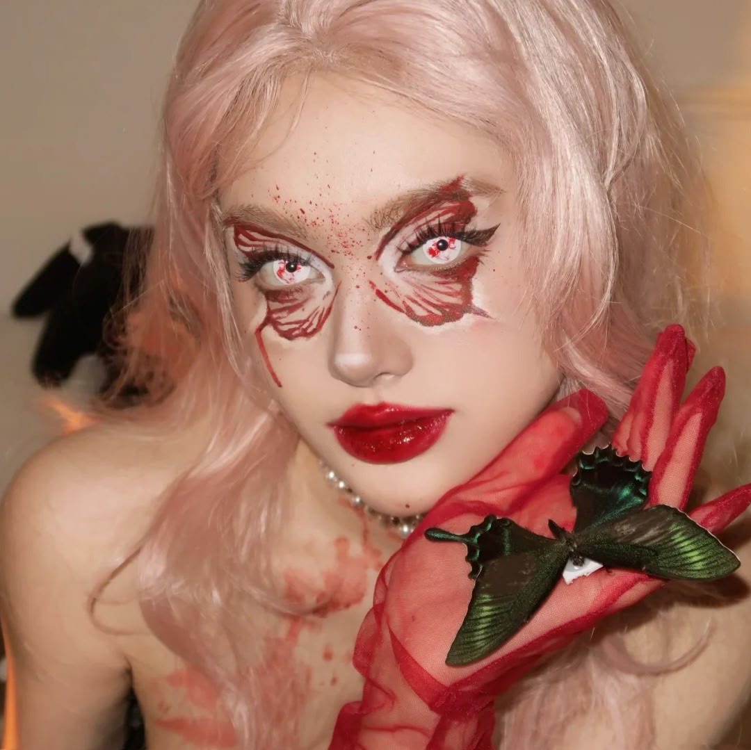 MYEYEBB Blutweiße Cosplay-Kontaktlinsen mit Sehstärke | 1 Tag - image 3