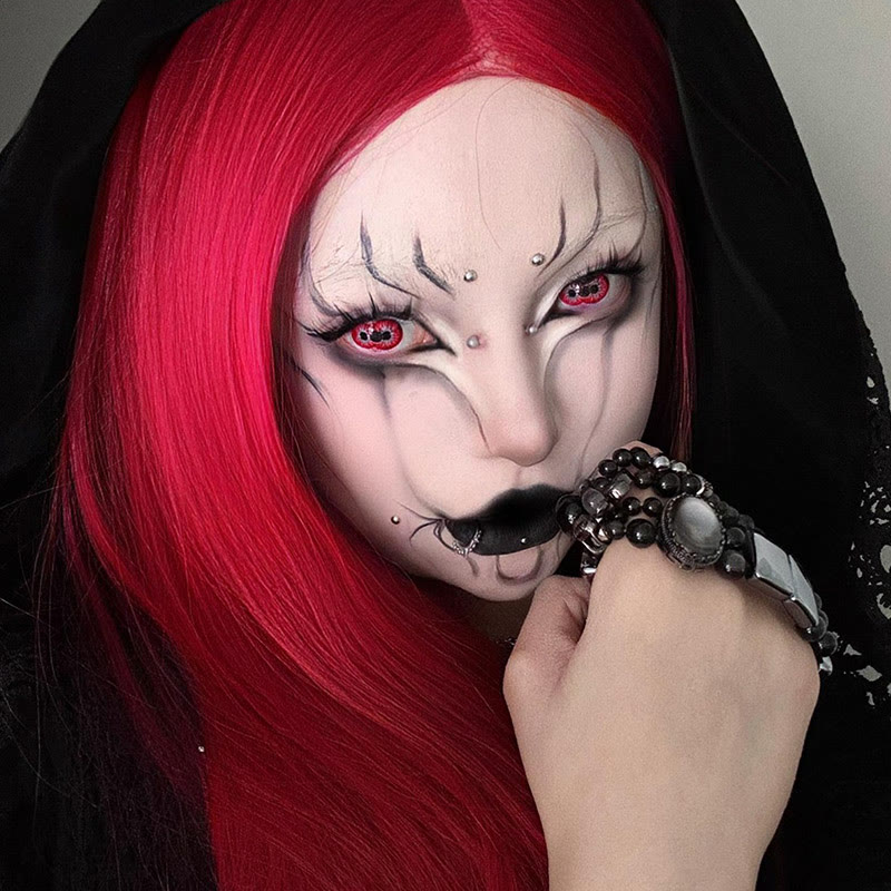 MYEYEBB Twin Hex Red Cosplay Farbige Kontaktlinsen mit Sehstärke - image 6