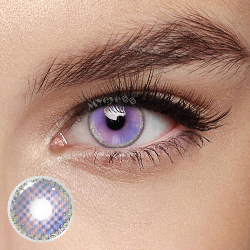 MYEYEBB Lunar Glitzer Violett Farbige Kontaktlinsen mit Sehstärke - Lunar Glitzer Violett - -8,00 - LM51_VT - image 1