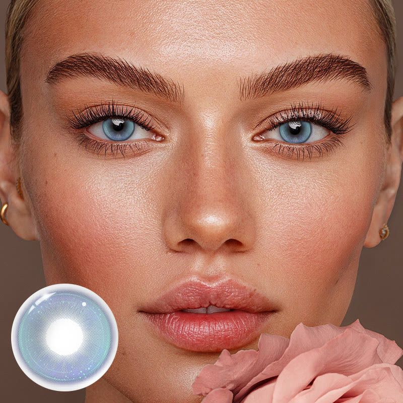 MYEYEBB Schmetterling Blaue farbige Kontaktlinsen mit Sehstärke - image 2