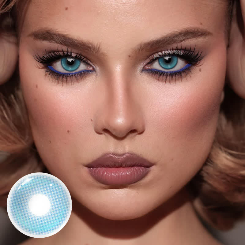 MYEYEBB Monaco Blaue farbige Kontaktlinsen mit Sehstärke - image 2