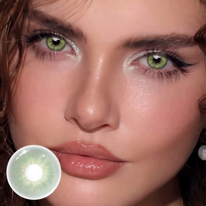 MYEYEBB Starlens Grüne farbige Kontaktlinsen mit Sehstärke - image 2