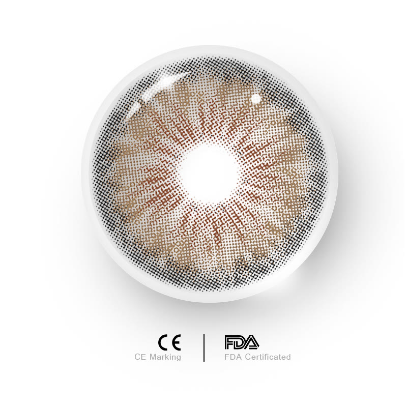 MYEYEBB Halo Iris Brown Farbige Kontaktlinsen mit Korrektur - image 9