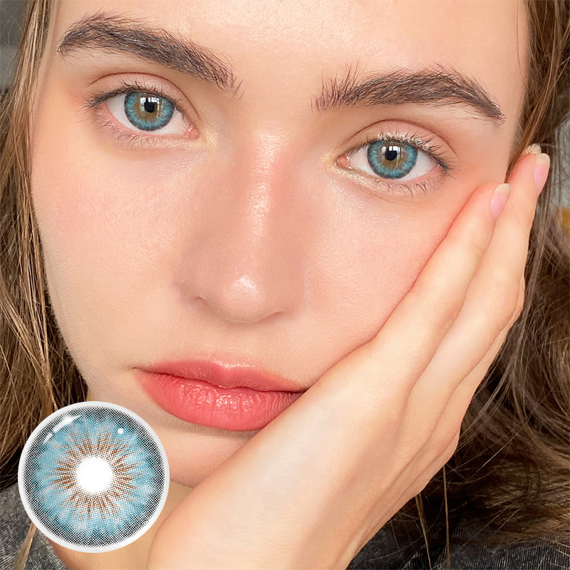 MYEYEBB Halo Iris Blaue farbige Kontaktlinsen - image 2