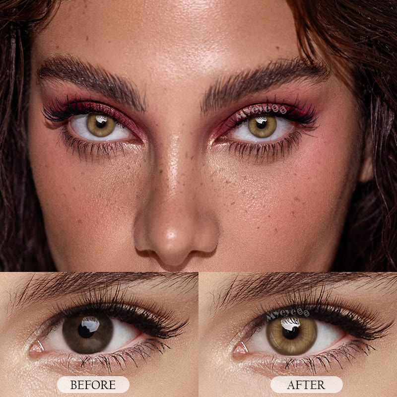 MYEYEBB Rome Times Braune farbige Kontaktlinsen mit Sehstärke - image 3