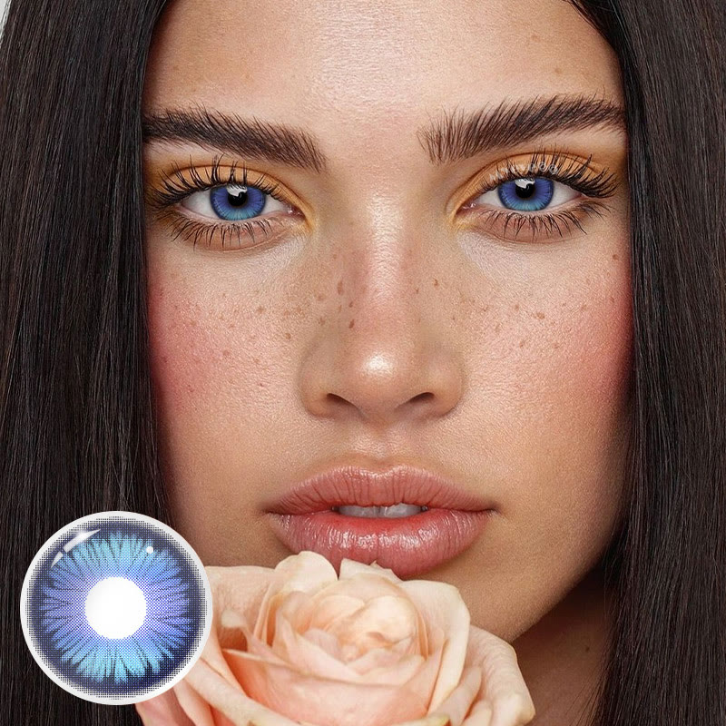 MYEYEBB Butterfly Petal Blue Farbige Kontaktlinsen mit Korrektur | 6 Monate - image 2