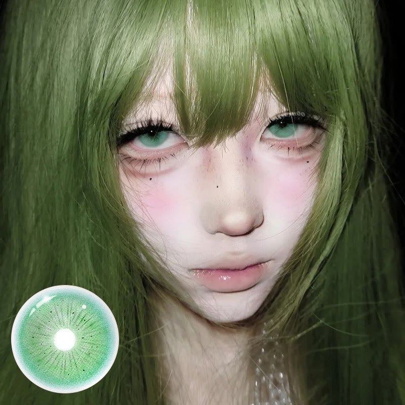 MYEYEBB Serpent Green Cosplay Farbige Kontaktlinsen mit Sehstärke - image 2