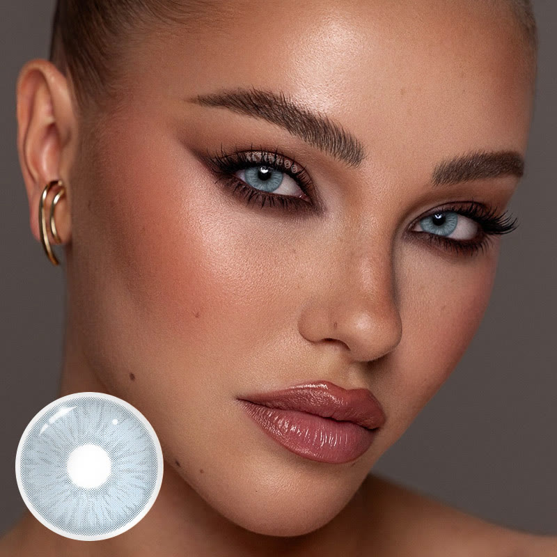 MYEYEBB Gletscherblaue farbige Kontaktlinsen mit Sehstärke - image 2