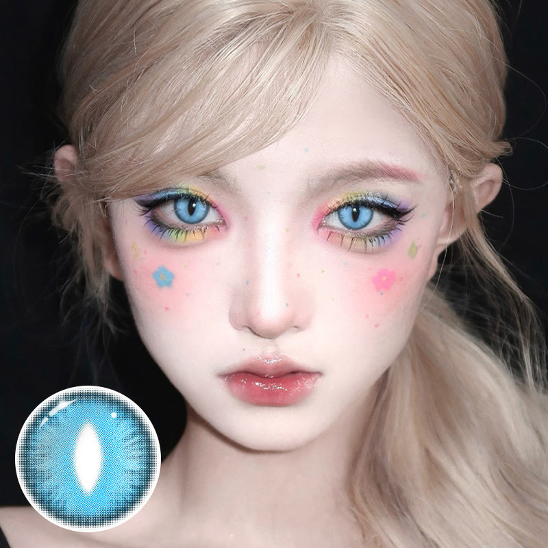 MYEYEBB Dragon Eye Blue Cosplay Farbige Kontaktlinsen für 1 Tag - image 2