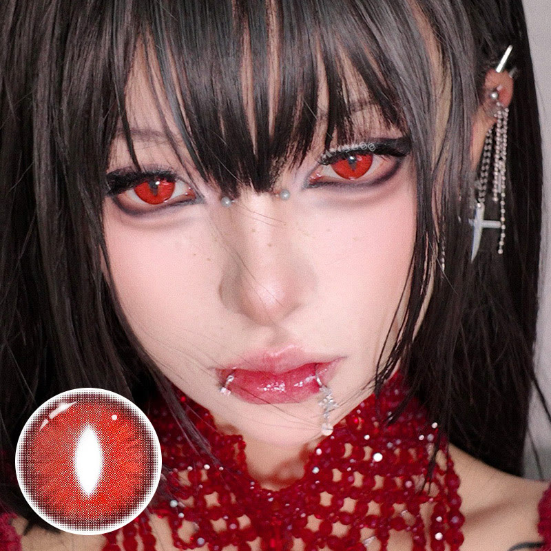 MYEYEBB Dragon Eye Red Cosplay Farbige Kontaktlinsen für 1 Tag - image 2