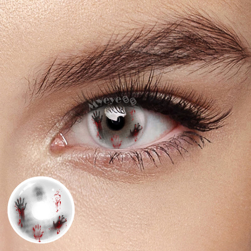 MYEYEBB Soul's Grasp Weiße Cosplay Farbige Kontaktlinsen für 6 Monate - Soul's Grasp Weiß (6 Monate) - 0,00 - Mix01 - image 1