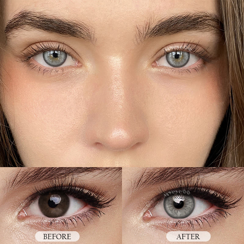 MYEYEBB Glacier Ash Grey Farbige Kontaktlinsen mit Korrektur - image 5