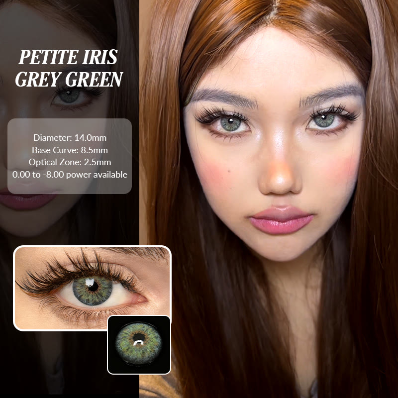 MYEYEBB Petite Iris Graugrüne Farbige Kontaktlinsen mit Sehstärke - image 3