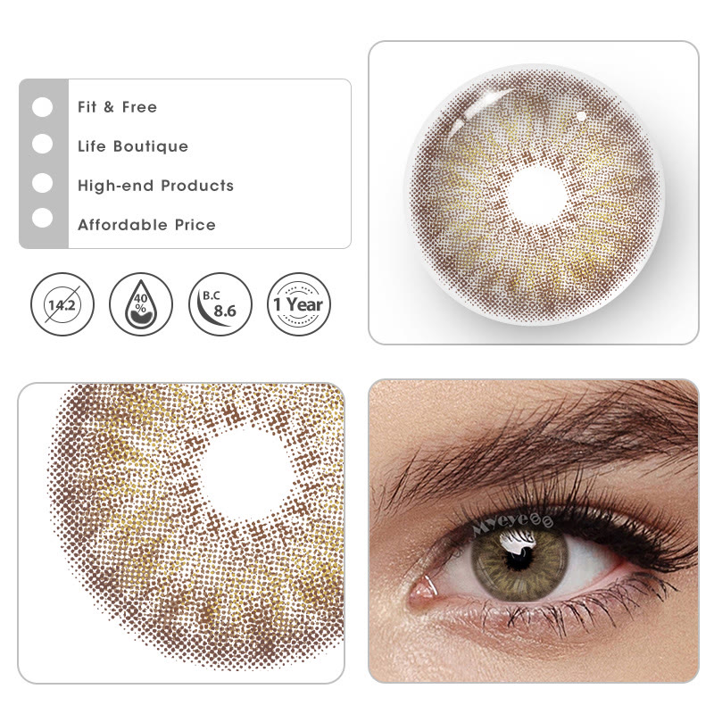 MYEYEBB Petite Iris Brown Farbige Kontaktlinsen mit Korrektur - image 7