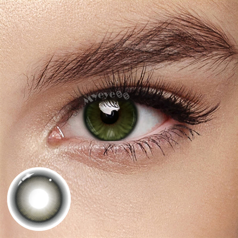 MYEYEBB Bare Olive Farbige Kontaktlinsen | 6 Monate - Bare Olive (6 Monate) - 0,00 - DL399_GN - image 1