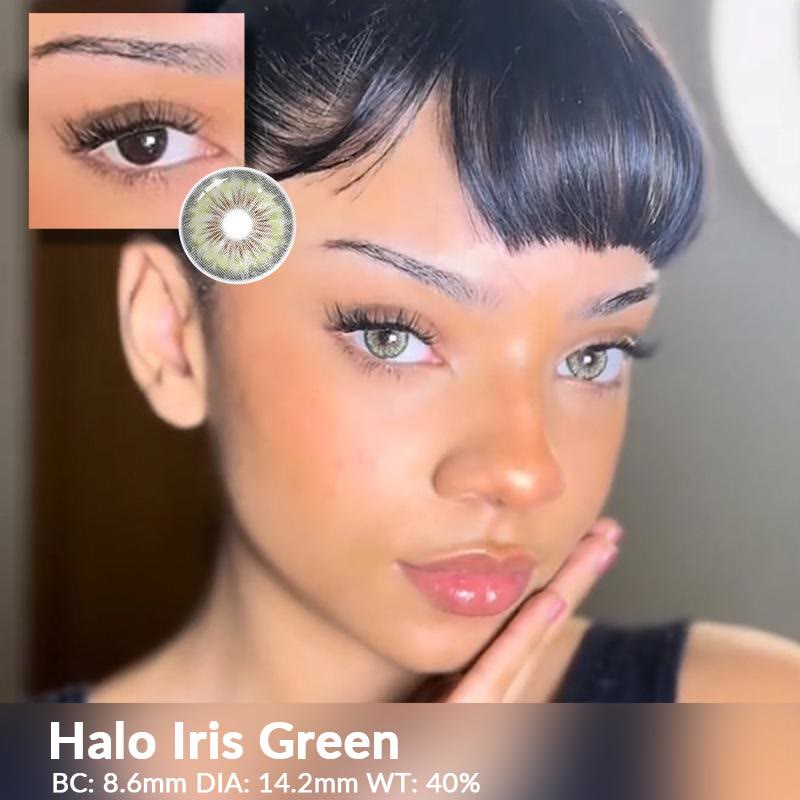 MYEYEBB Halo Iris Green Farbige Kontaktlinsen mit Sehstärke - image 3