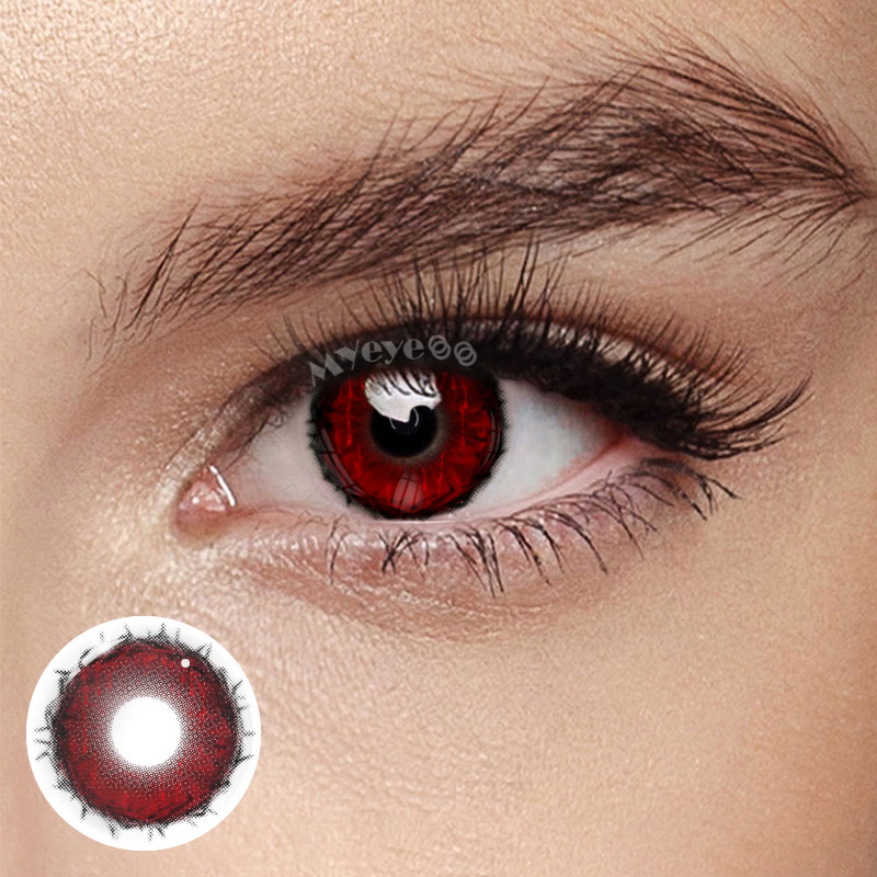 MYEYEBB Bloodthorn Crown Red Cosplay Farbige Kontaktlinsen - Blutdornkrone Rot - 0,00 - MX19-6 - image 1