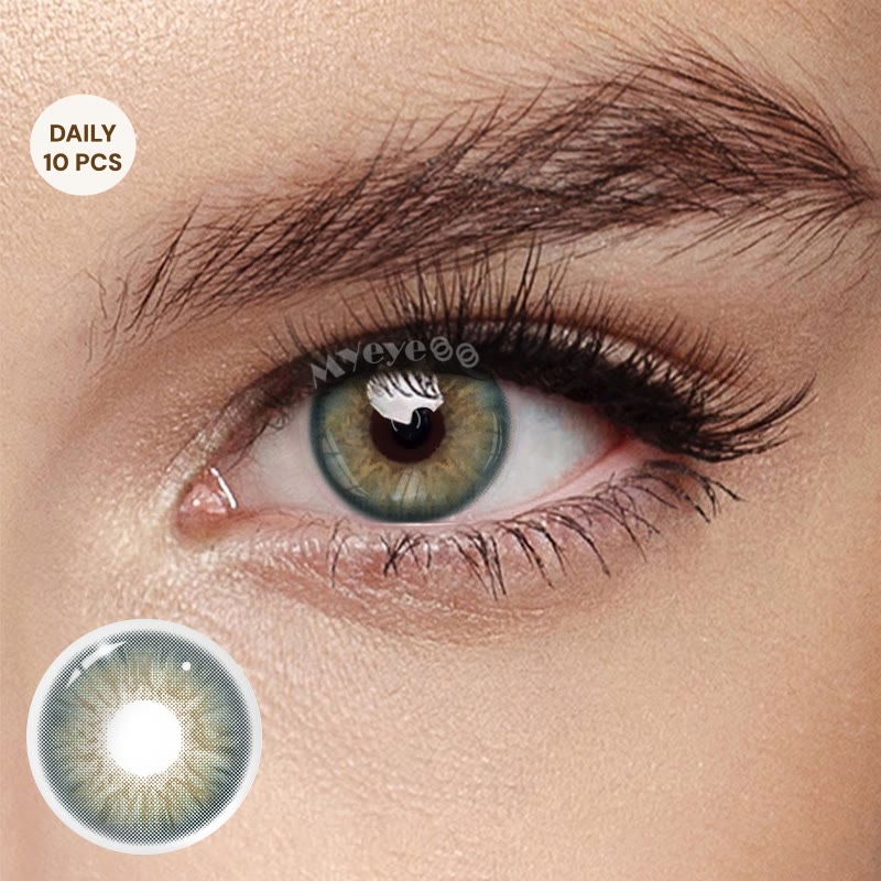 MYEYEBB Mystic Green Farbige Kontaktlinsen mit Sehstärke | 1 Tag – 10 Stück - Mystic Green (1 Tag - 10 Stück) - -8,00 - TD542_GN_10 Stück - image 1