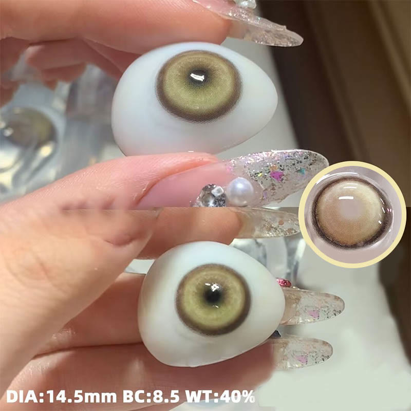 MYEYEBB Cyber Gold Braune Cosplay-Kontaktlinsen mit Sehstärke - image 4