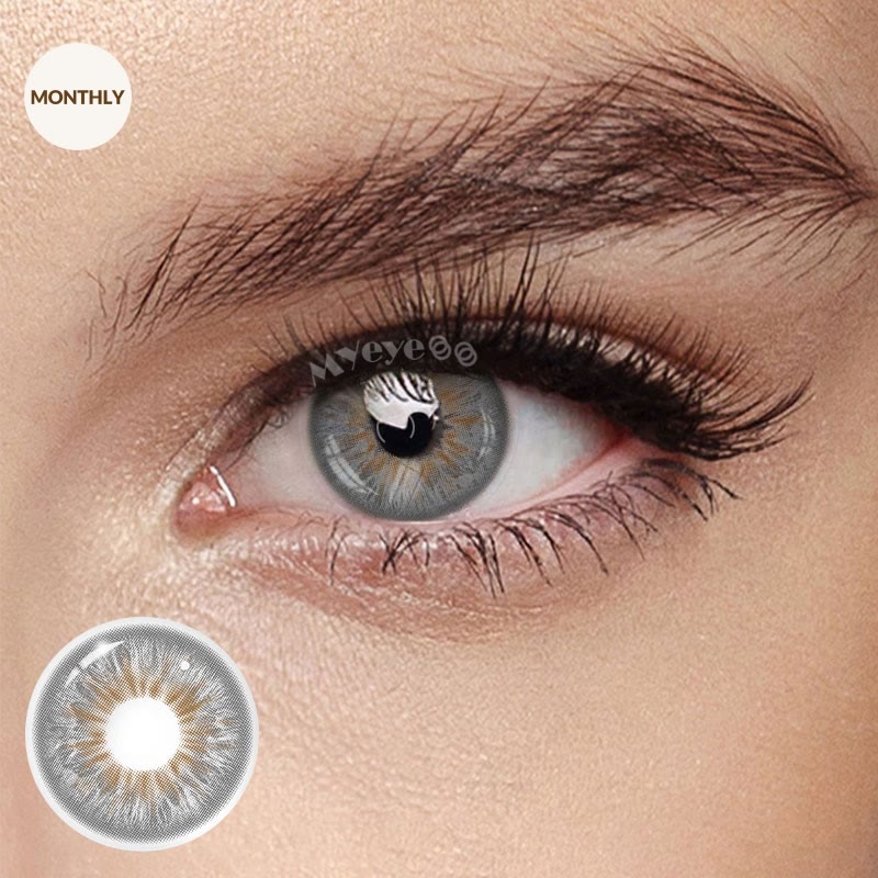 MYEYEBB Crush Grey Farbige Kontaktlinsen mit Sehstärke | Monatslinsen - Crush Grey (monatlich) - -8,00 - FA27-5(HC558-5) - image 1