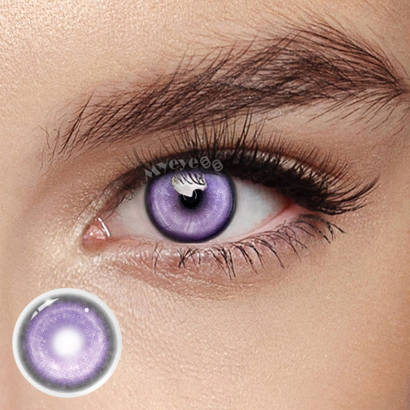 MYEYEBB Cyber ​​Violet Farbige Kontaktlinsen mit Sehstärke für Cosplay | 1 Tag – 10 Stück - Cyber ​​Violet (1 Tag - 10 Stück) - -8,00 - TD2001_VT_10 Stück - image 1