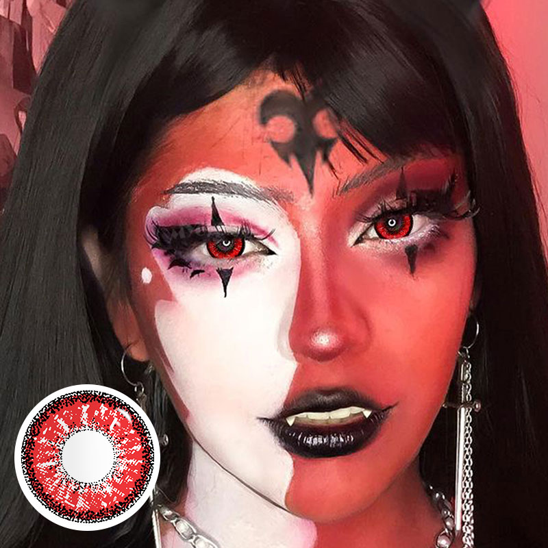 MYEYEBB Rote Kontaktlinsen mit Sehstärke für Cosplay - image 4