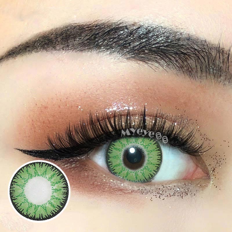 MYEYEBB Wilde Natur Grüne Kontaktlinsen mit Sehstärke - image 5