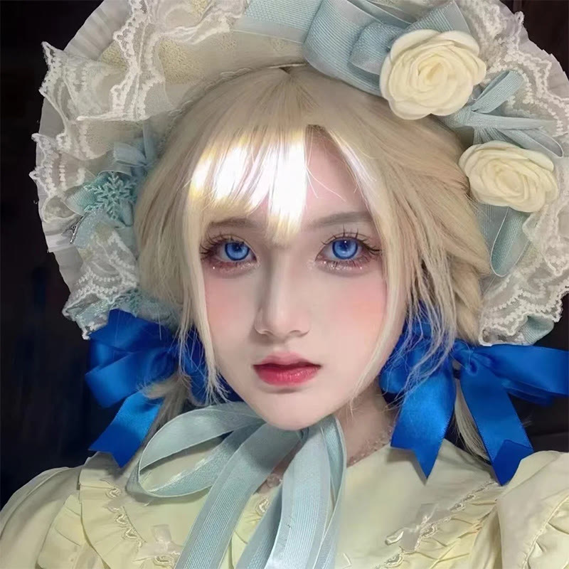 MYEYEBB Cyber Dunkelblaue Cosplay Farbige Kontaktlinsen mit Sehstärke | 1 Jahr - image 5