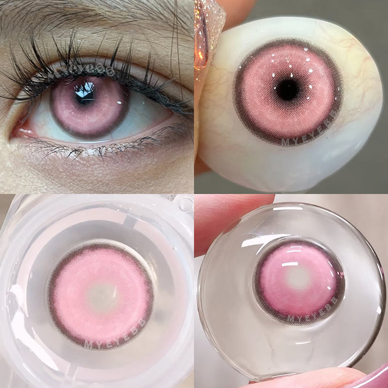 MYEYEBB Cyber Pink Cosplay Farbige Kontaktlinsen mit Sehstärke - image 8