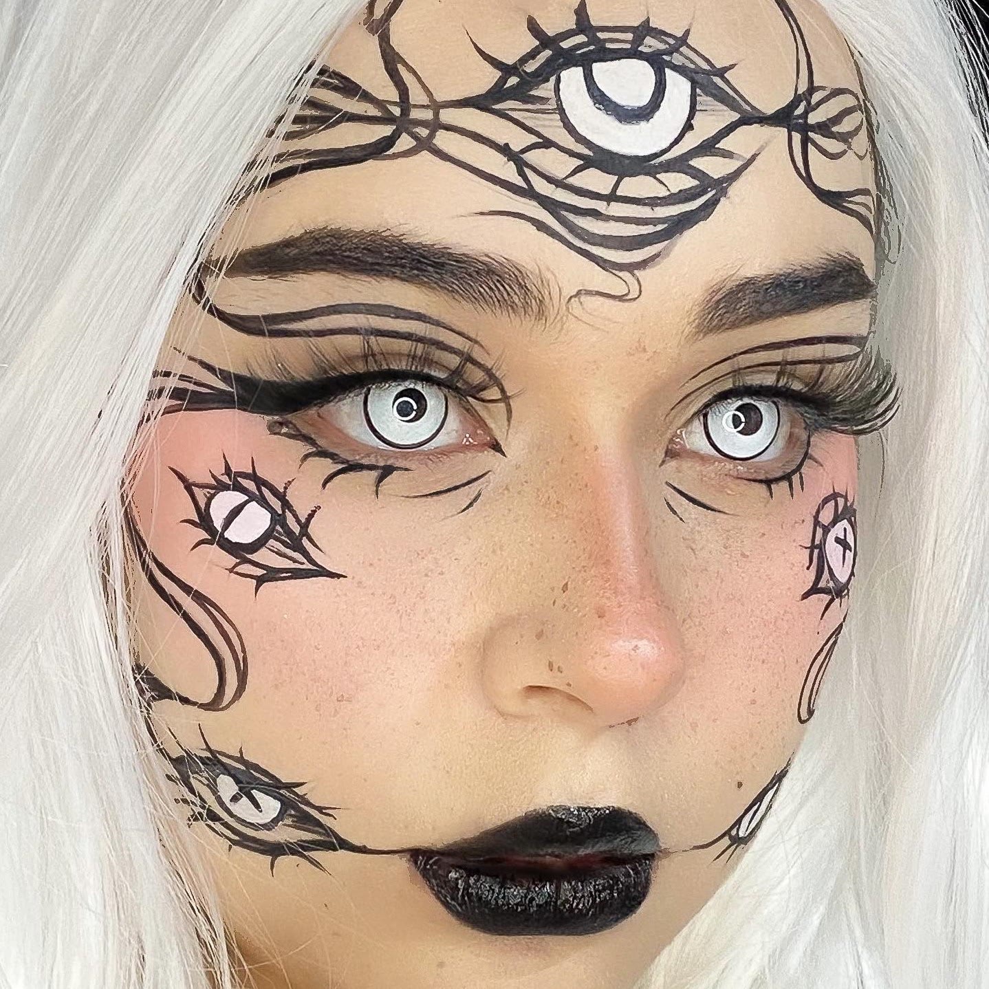 MYEYEBB White Manson Prescription Cosplay Farbige Kontaktlinsen - image 3