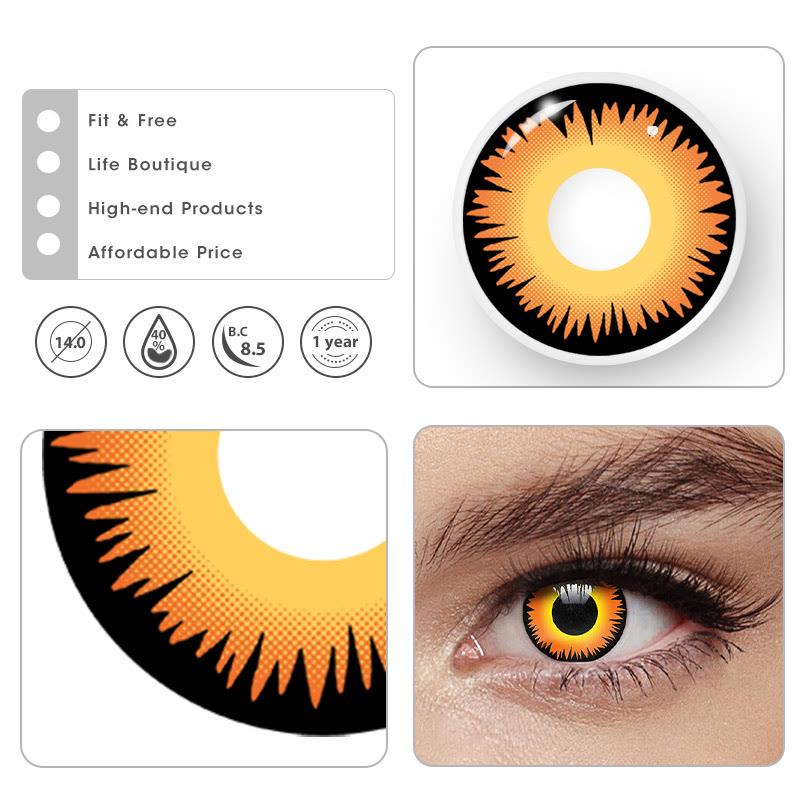 MYEYEBB Wolf Eye Orange verschreibungspflichtige Cosplay-Farbkontaktlinsen - image 4