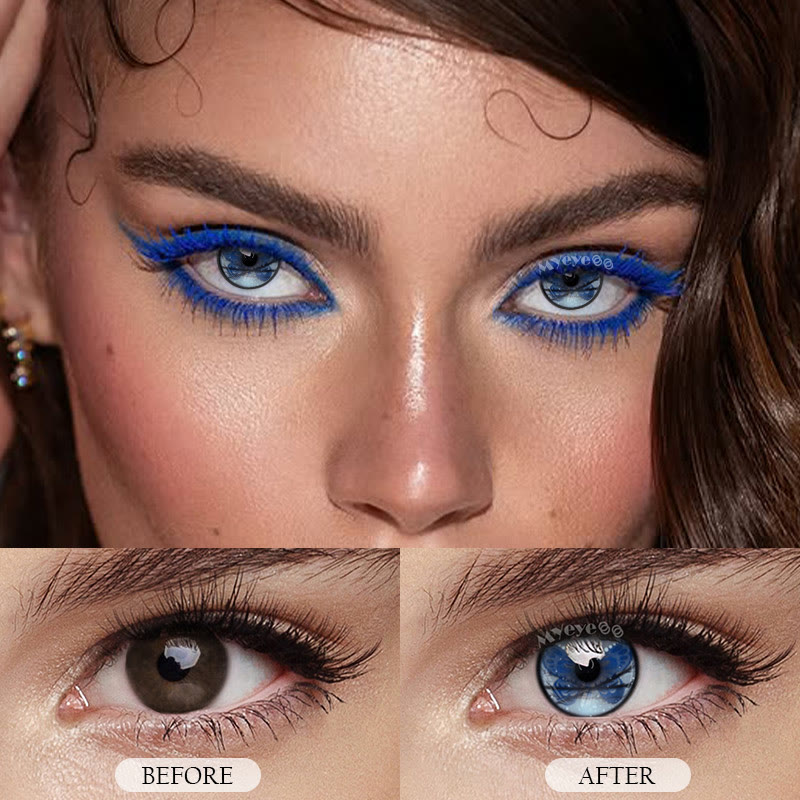 MYEYEBB Deathwing Butterfly Blaue Cosplay Farbige Kontaktlinsen für 1 Tag - image 5