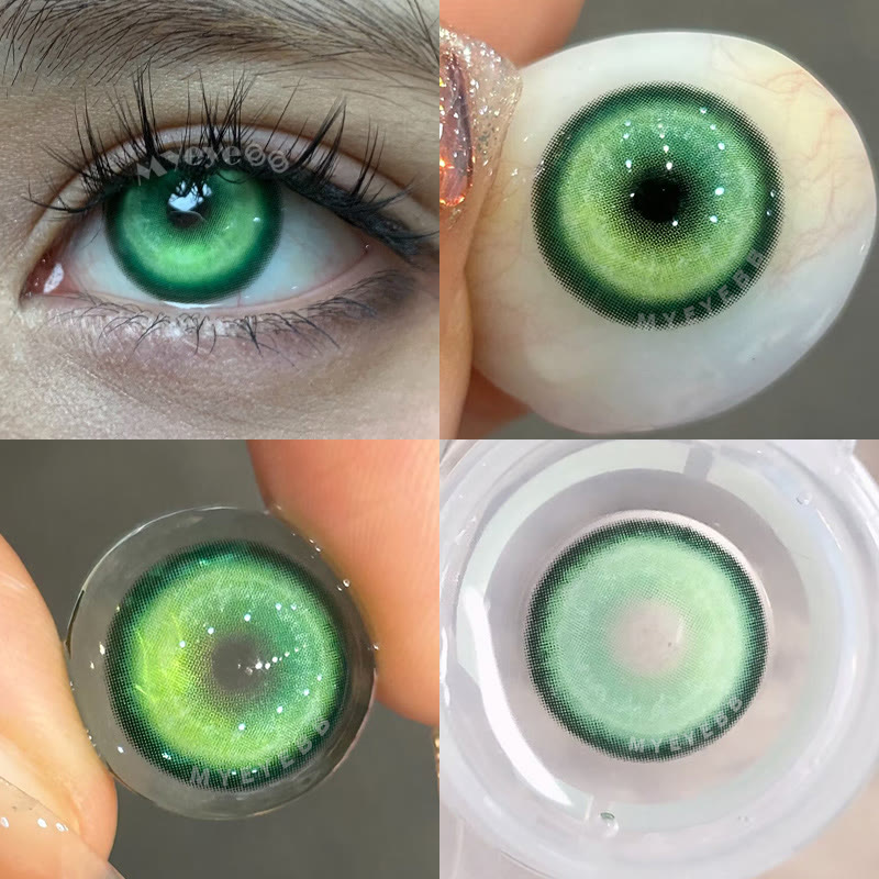 MYEYEBB Cyber Green Cosplay Farbige Kontaktlinsen mit Sehstärke - image 8