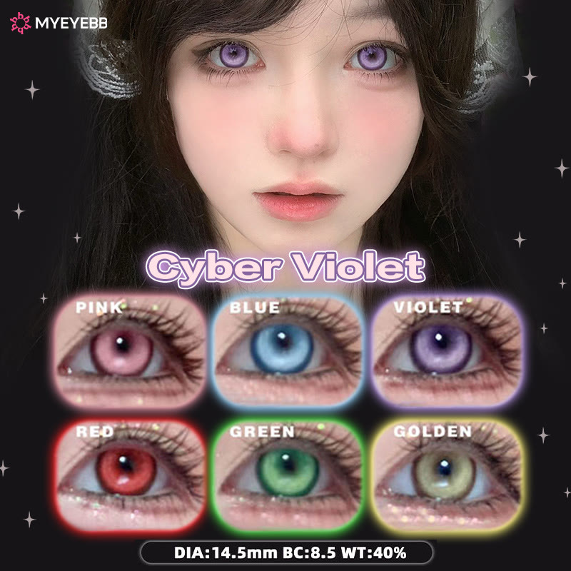 MYEYEBB Cyber Violet Cosplay Farbige Kontaktlinsen mit Sehstärke - 6 Farben (1 Tag) - 0.00 - RC01_VT - image 8