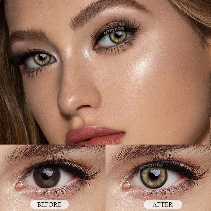 MYEYEBB Pearlescent Brown Prescription Farbige Kontaktlinsen mit Sehstärke - image 5
