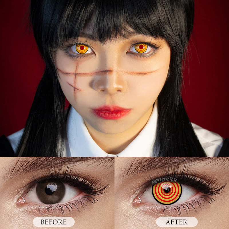 MYEYEBB Chainsaw Man Gelbe Ringe Cosplay Farbige Kontaktlinsen - image 3