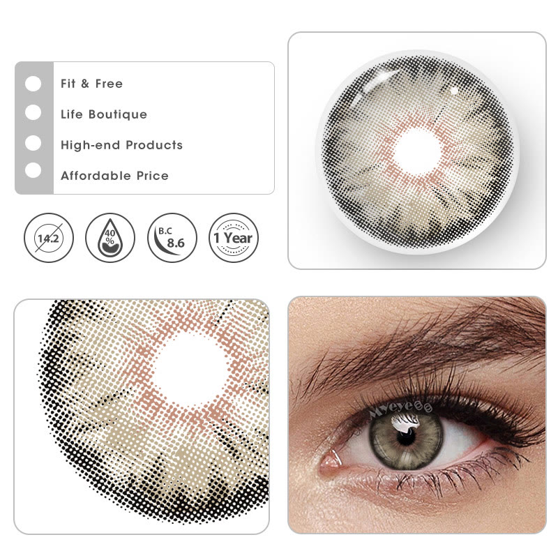 MYEYEBB Tiny Iris Brown Small Pupil Prescrition Colored Contact Lenses - image 5