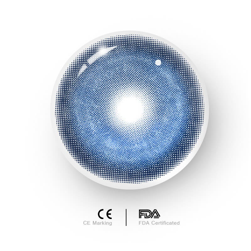 MYEYEBB Cyber Dunkelblaue Cosplay Farbige Kontaktlinsen mit Sehstärke | 1 Jahr - image 9