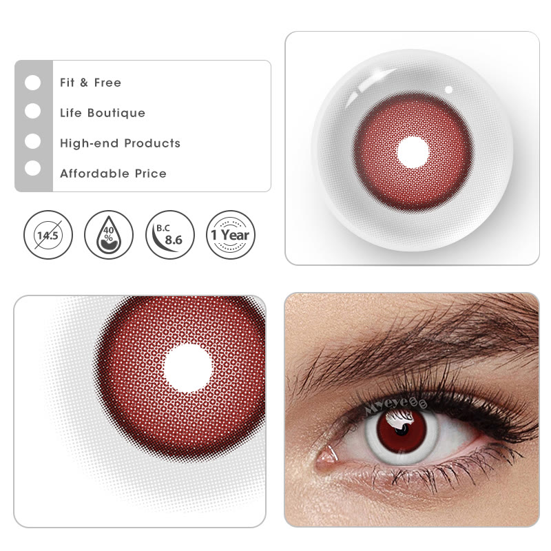 MYEYEBB Porzellanpuppe Rote Cosplay Farbige Kontaktlinsen - image 4