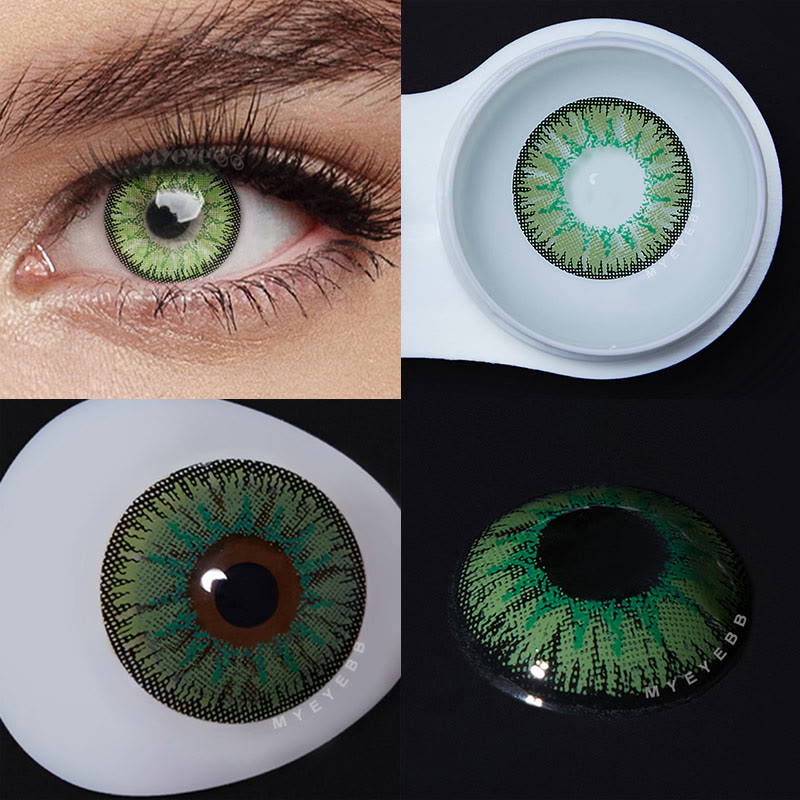 MYEYEBB Wilde Natur Grüne Kontaktlinsen mit Sehstärke - image 6
