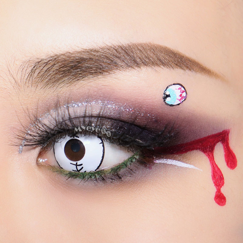MYEYEBB Stitched Mummy Prescription Cosplay Colored Contact Lenses - image 10