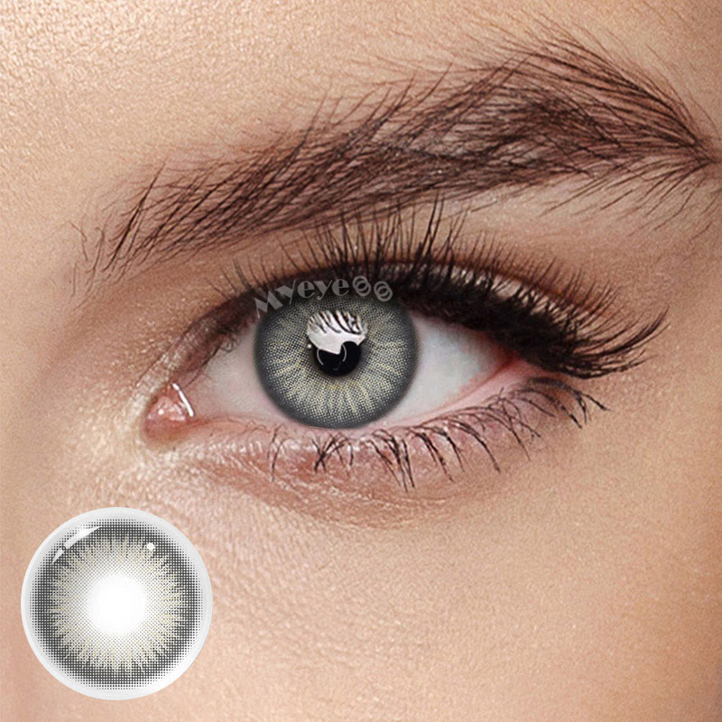 MYEYEBB Y2K Boho Grau Verschreibungspflichtige Farbige Kontaktlinsen - Savage Grey - -8,00 - LM27_GY - image 1